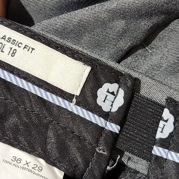 Haggar Cool 18 Dress Pants Mens Size 36x29 Dark Gray Color Expandable Waist - Picture 7 of 9